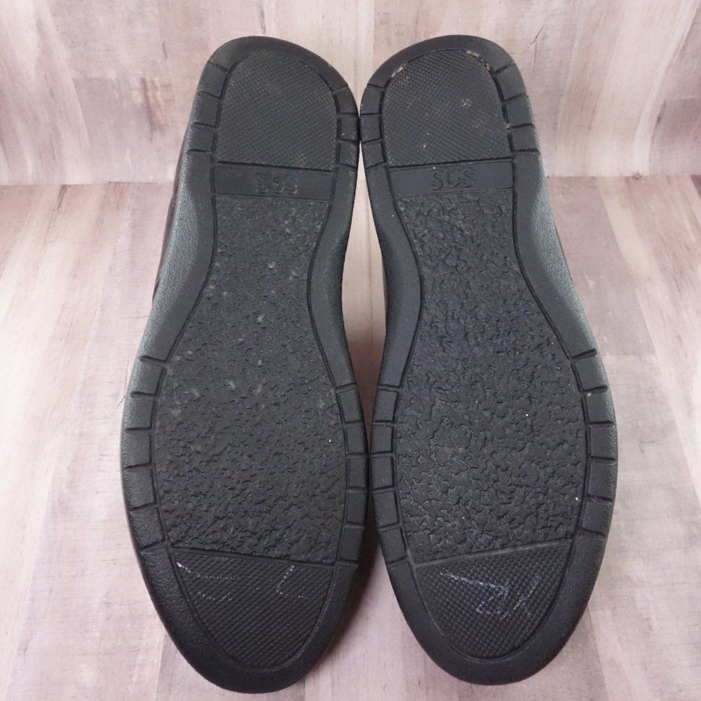 SAS Walking Shoes Womens 10.5 N Narrow Free Time Black Leather Orthotic Sneakers - Picture 7 of 10